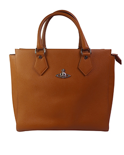 Divina Ecopelle Tote Bag, Saffiano Leather, Tan, DB, 3